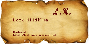Lock Miléna névjegykártya
